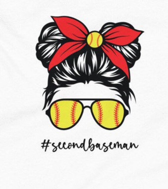 Softball Second Baseman Softball Second Base Fastpitch Etsy