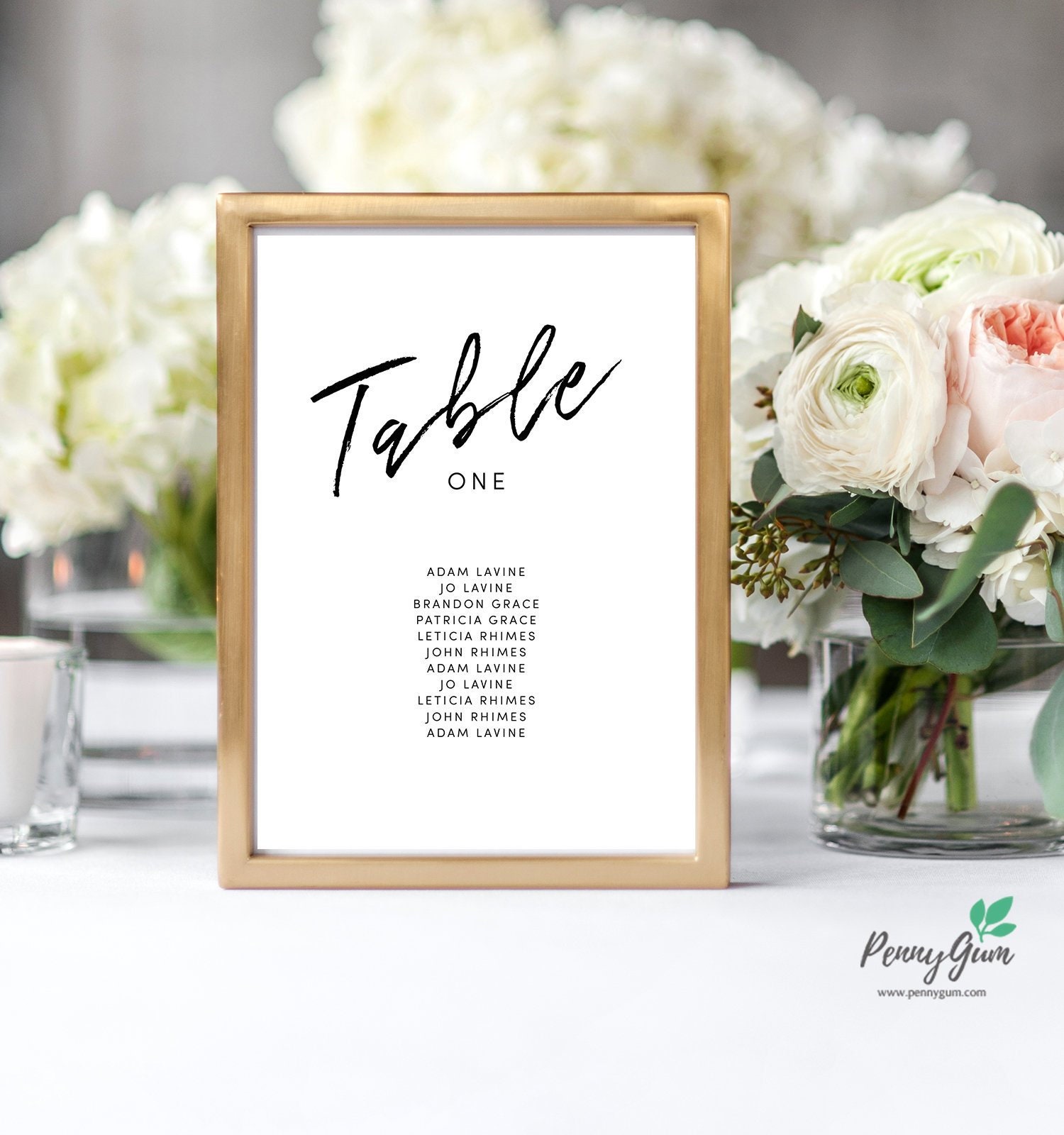 Wedding Reception Table Seating Chart