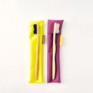 Waterproof travel case for toothbrush, zero waste and ecofriendly, plasticfree, gift for her him made in Quebec