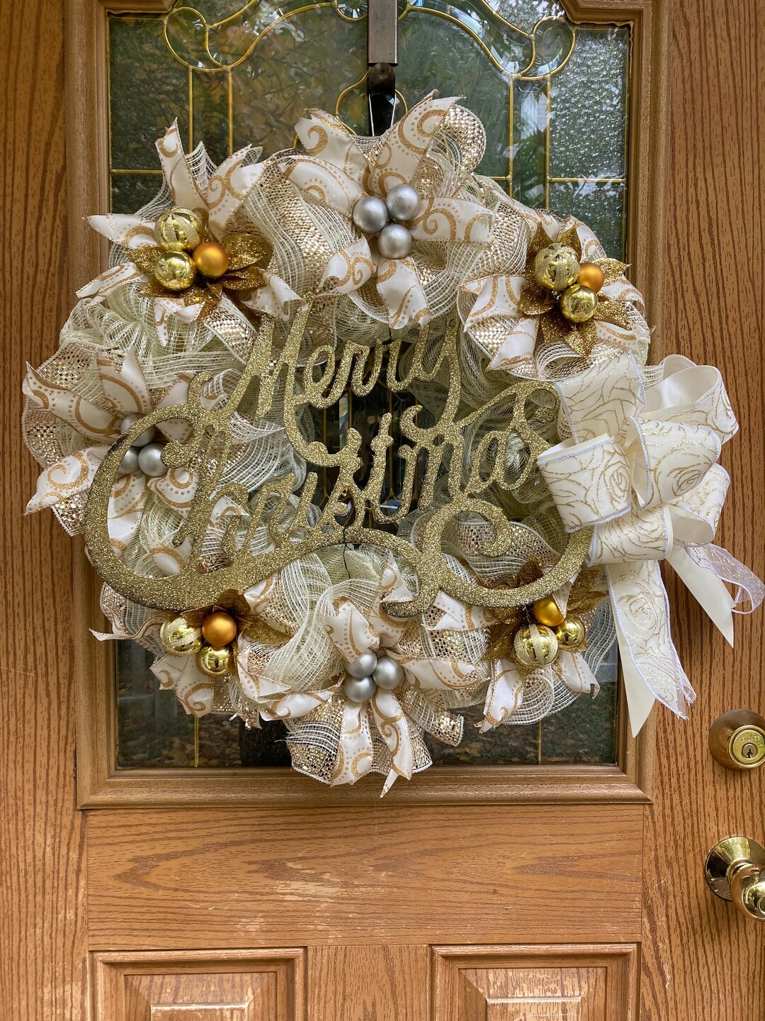 Wreath With LIGHTS, Christmas Wreath, Christmas Door Decor Etsy