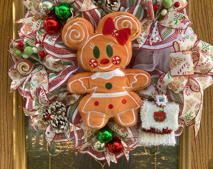 Gingerbread Wreath, Christmas Wreath, Gingerbread Decor, Gingerbread