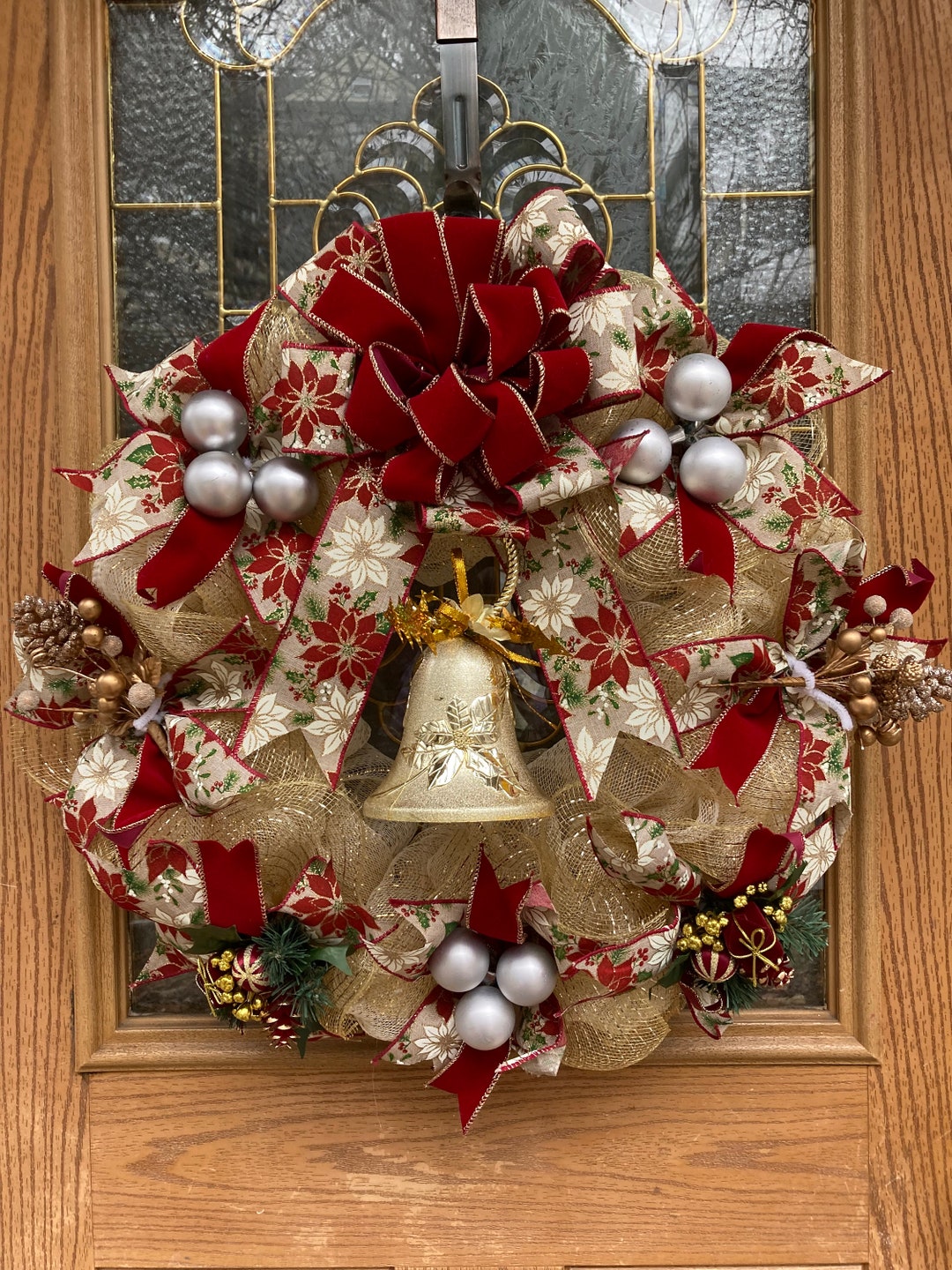 Christmas Christmas Wreath Christmas Door Decor Etsy