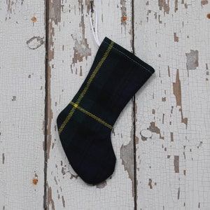 MINI Christmas Stocking created from Up-cycled Vintage Wool, Unlined