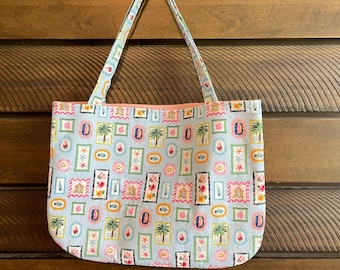 Market Tote Bag | Handmade Shoulder Bag | Cottage Core Bag with Pockets