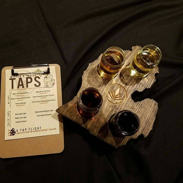 Beer Flight Boards With Glasses Etsy