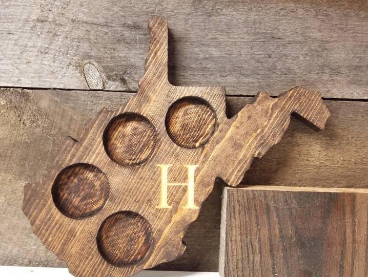 Custom Beer/wine Flight Boards With Four Glasses. Can Be Etsy