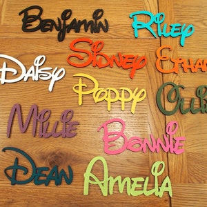 DISNEY Wooden Personalised Name Plaques Words/Letters Wall/Door Art/craft/Sign - Price is PER letter