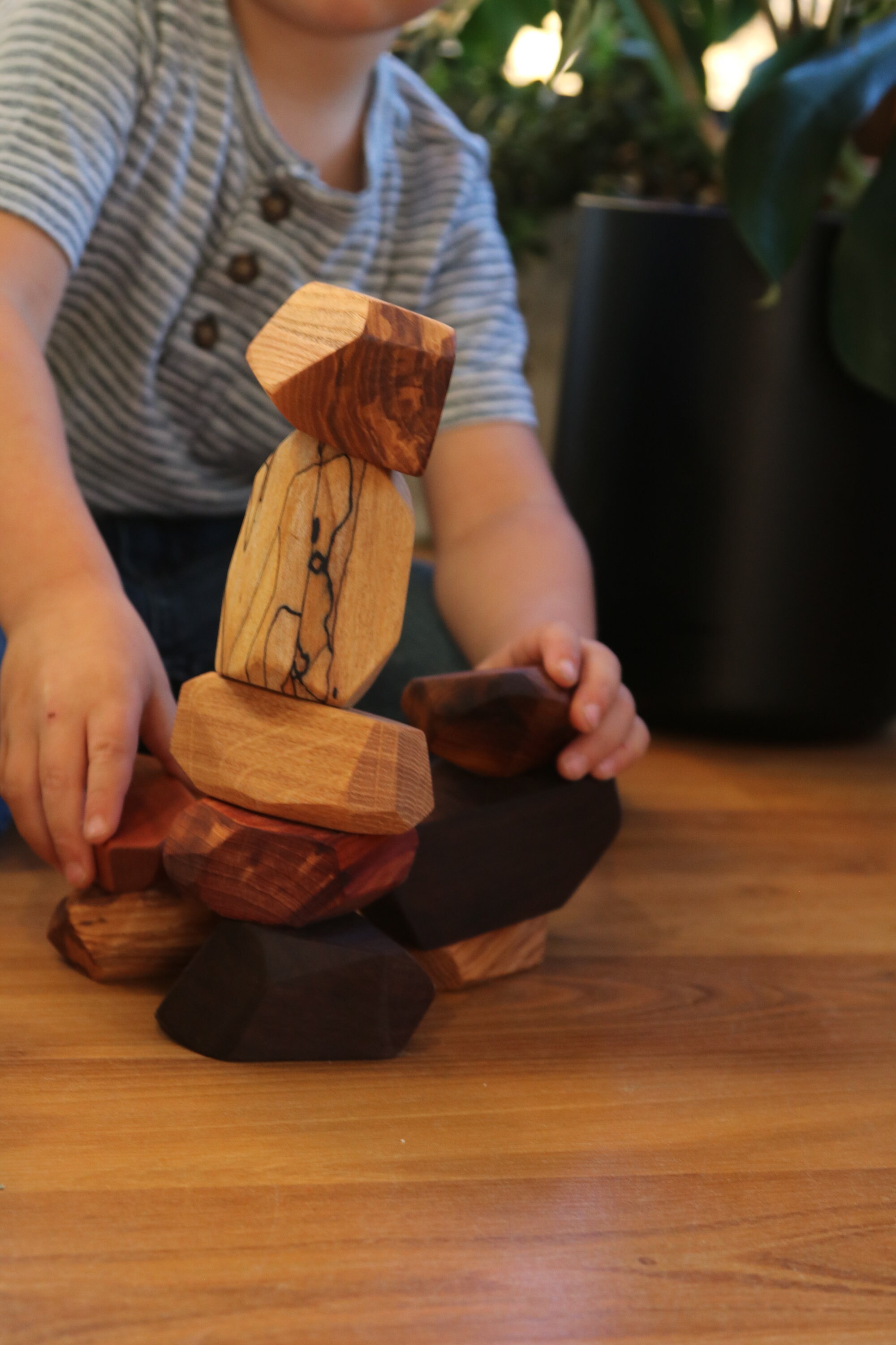 Wooden Stacking Rocksbalancing Stonestumi Ishi19 Pc Set Etsy