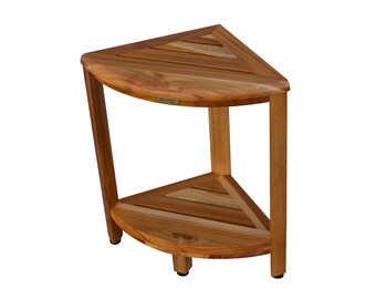 Custom Concrete Shower Bench With Teak Legs Size And Color Etsy