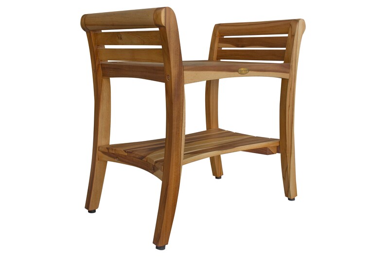 Ecodecors Earthyteak 24 Inch Symmetry Teak Shower Bench With Etsy
