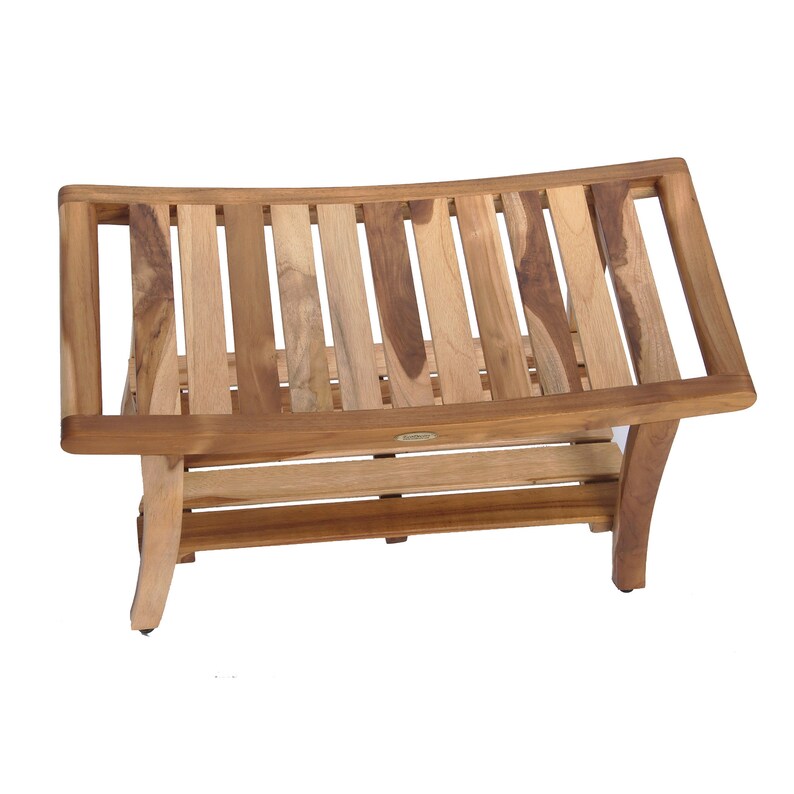 Ecodecors Harmony 30 Teak Wood Shower Bench With Etsy