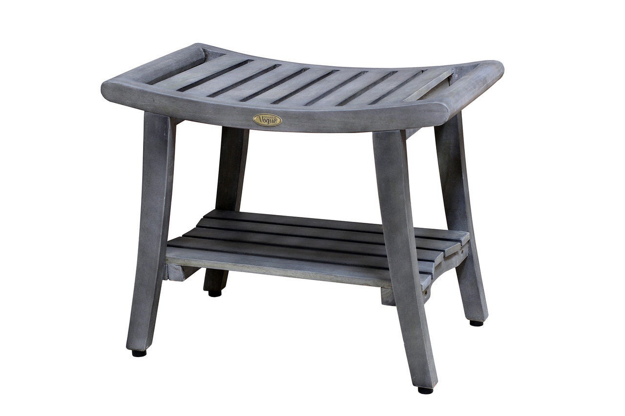 Grey shower bench sale