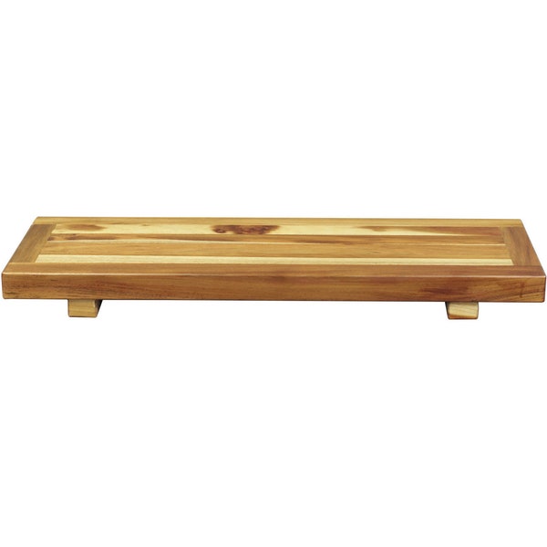 EcoDecors® Eleganto® 29" Teak Wood Bath Tray and Seat in EarthyTeak Finish