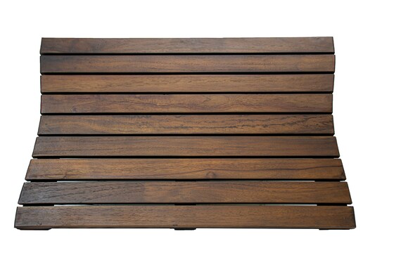 Decoteak 23 X 15 Teak Shower Bath Floor Mat In Etsy