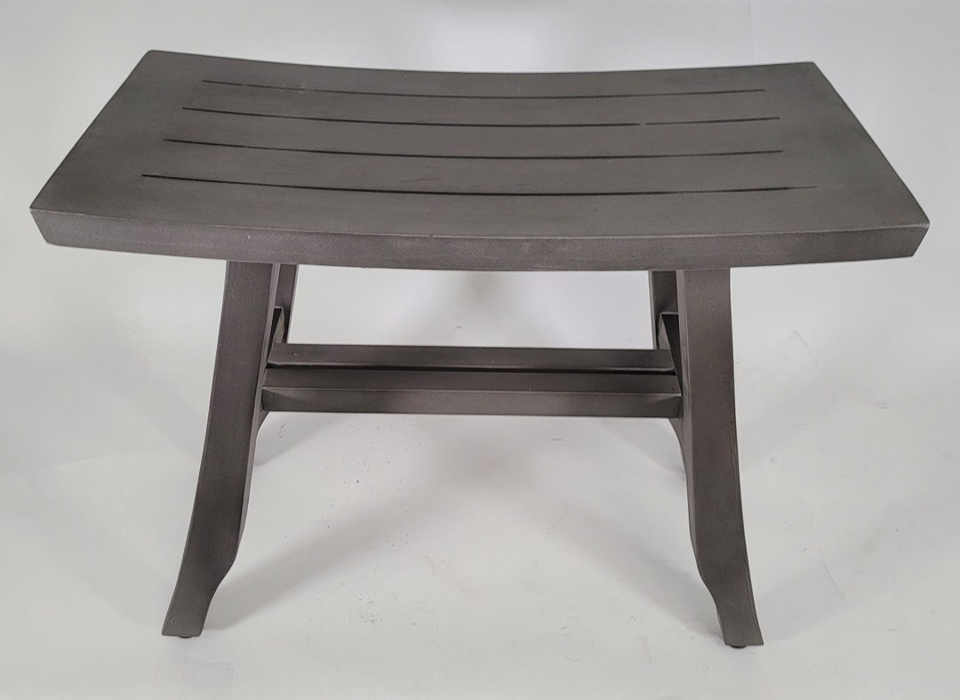 Brand New Gray Teak 24-inch Shower Bench Seat Close Out Pricing Shower ...