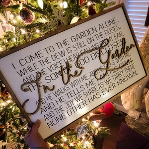 In the Garden Religous Sign Laser Cut File