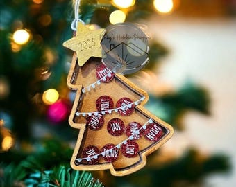 Christmas Tree Shaker Ornament Digital Laser Cut File