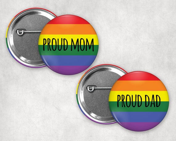 Gay Dad Father Pride Pinback Button Pin Badge