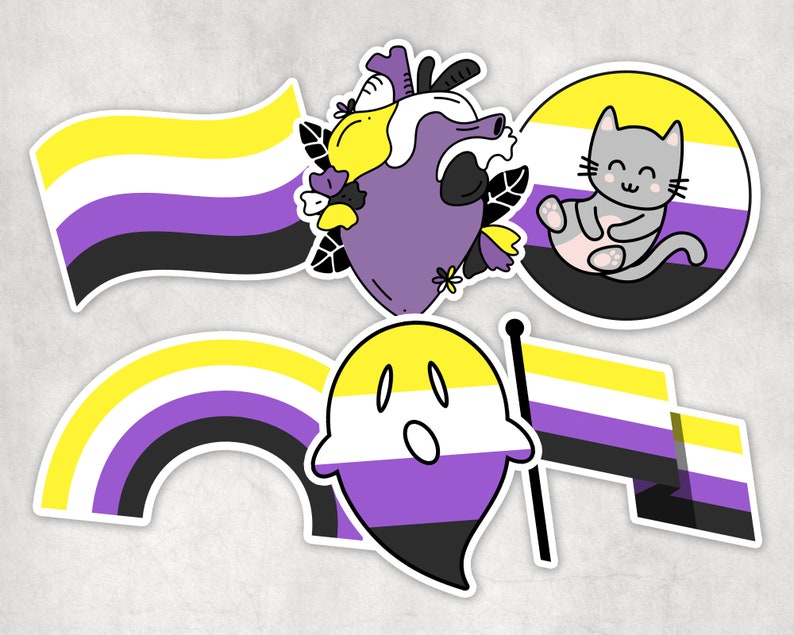 Pride Pack Non-Binary Pride Stickers