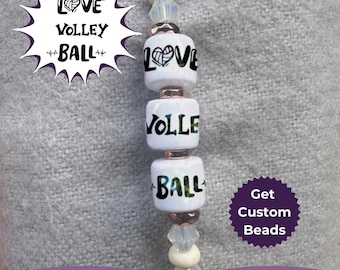 Love Volleyball Beads for Team Pride and DIY Bracelets for High School Sports