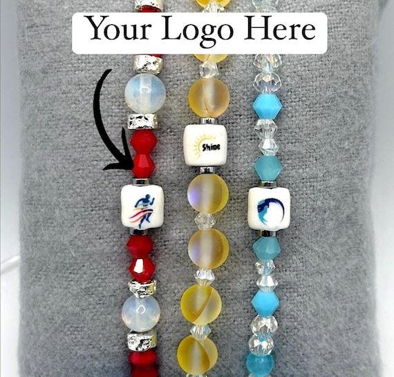 Custom Logo Beads Team Building Activity Branded Beads for Events and Conferences to Make Bracelets Etsy