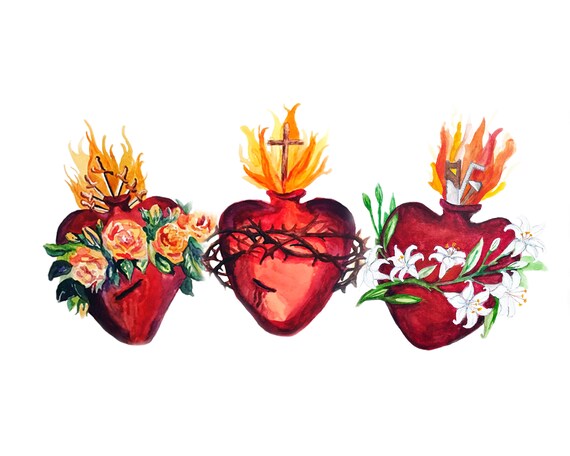 Tre Cuori Di Carta Su Sfondo Rosso Foto Stock Alamy