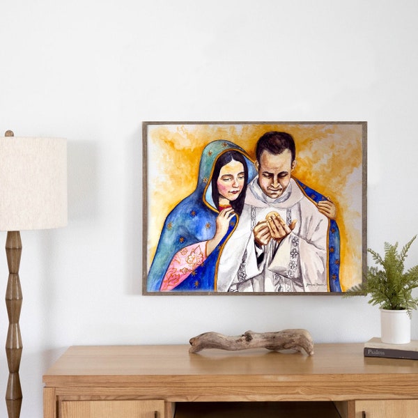 Under Mary's Mantle, Priest Gift, Ordination Gift, Father's Day Gift, Cards for Priests, Gift for Priests, Guadalupe and Priest