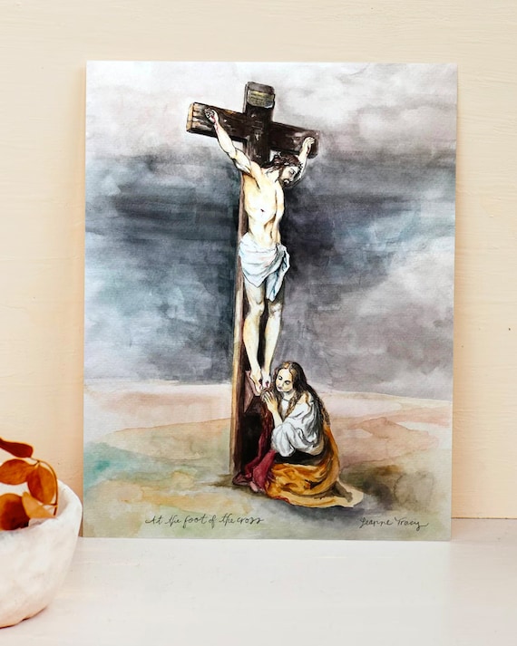 十字架の足元、聖マグダラのマリア、磔刑、喪失、悲しみ、イースター