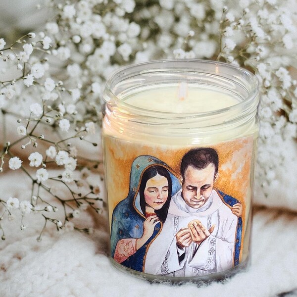 Under Mary's Mantle, Chrism Candle, Priest Gift, Ordination Gift, Father's Day Gift, Priests, Gift for Priests, Guadalupe