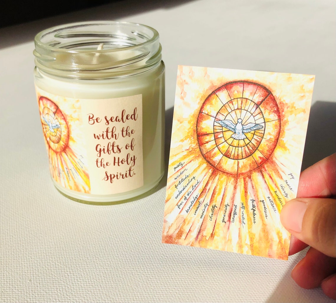 Holy Spirit Confirmation Chrism candles 100 Soy Candles Etsy