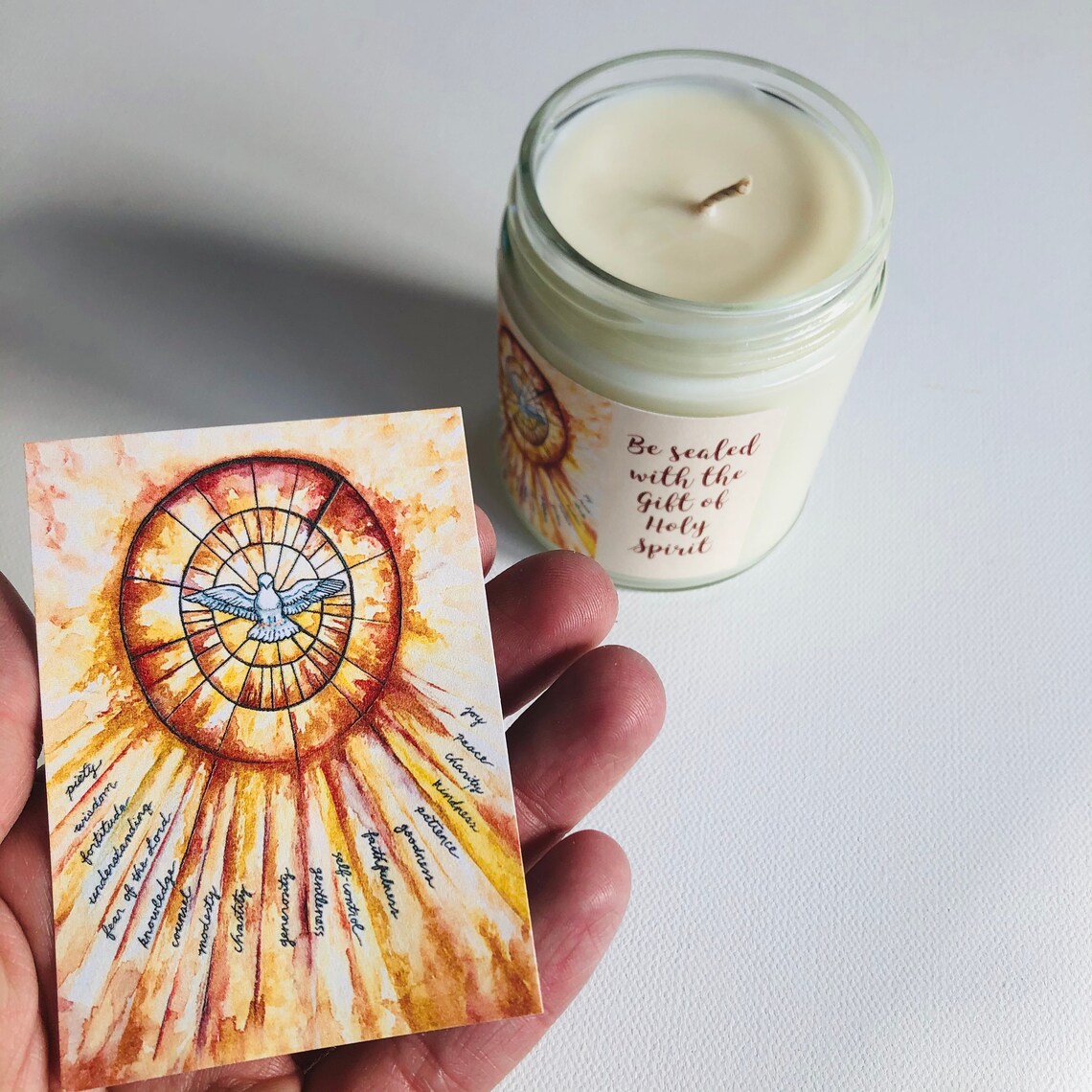 Holy Spirit Confirmation Chrism candles 100 Soy Candles Etsy