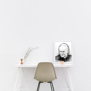 Saint John Paul II, JPII, PJ2, John Paul II, Saint John Paul the Great, Catholic Print, Catholic Art, Catholic Watercolor, John Paul Prayer