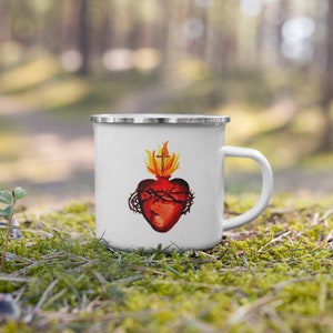 Sacred Heart of Jesus Enamel Mug