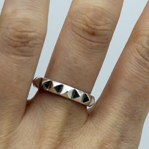 Silver Studded Ring - Etsy