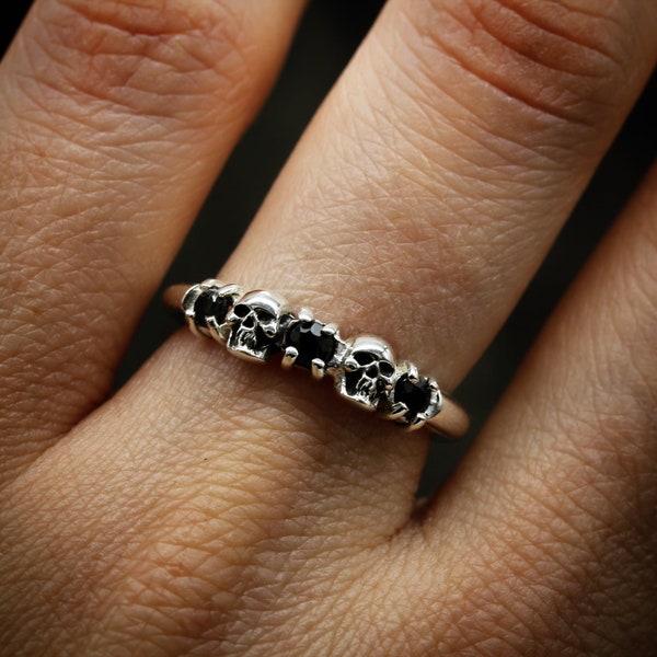 Skull Wedding Ring Etsy