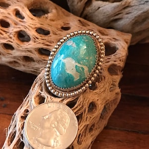 Fox sterling silver turquoise ring