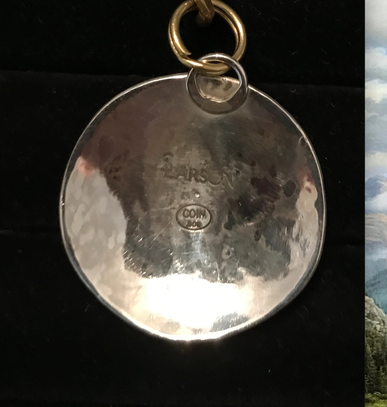 Concho Key Chain Coin Silver Brass Fob Ring Southwestern