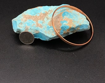 Copper bangle bracelet. Smooth finish. Not sealed.