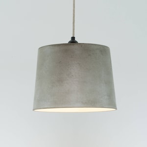 Handmade Industrial Lightweight Concrete Pendant Lampshade / Ceiling / Minimal / Plaster / Modern / Grey / Off White / Bespoke / Urban