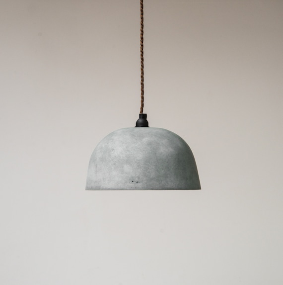 Concrete dome on sale pendant light