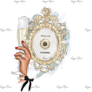 Ilustracion Digital Chanel Christmas Etsy Ilustracion Digital Chanel Christmas Etsy