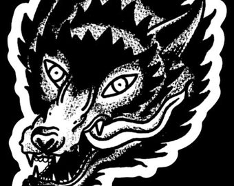 オオカミのステッカー