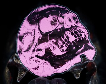 Pink Skull Sticker