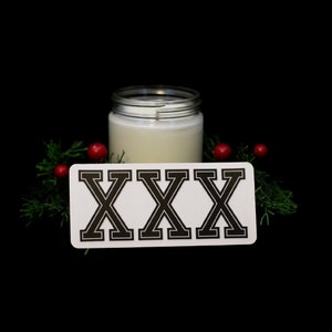 5" Varsity Straight Edge Clear Vinyl Sticker