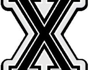 3インチ Varsity X クリアビニールステッカー