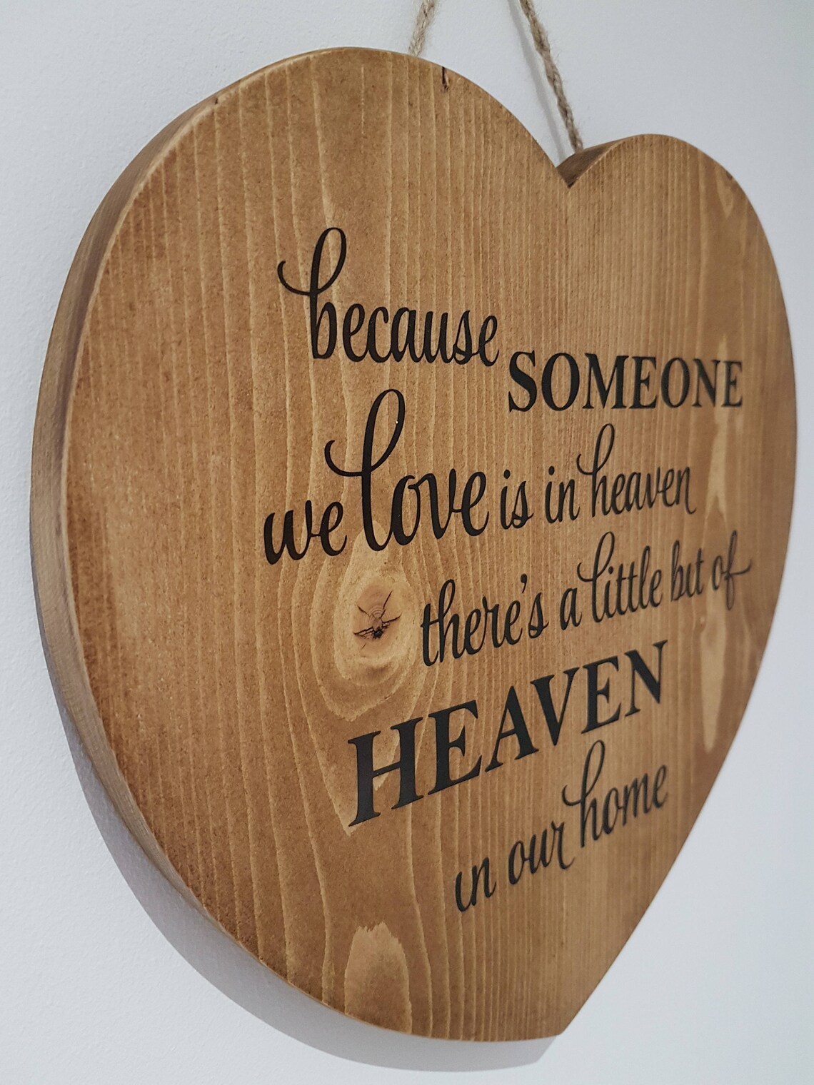 Handmade Remembrance Heart to Remember a Loved One rustic - Etsy