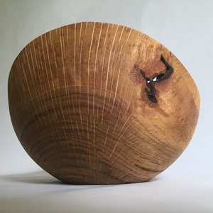Small Live Edge Live Oak Bowl with Bark Inclusion