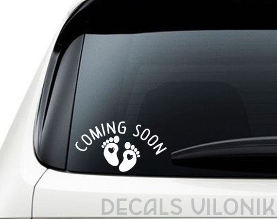 Coming Soon Vinyl Car Decal Expecting Mom Mother Pregnant Etsy