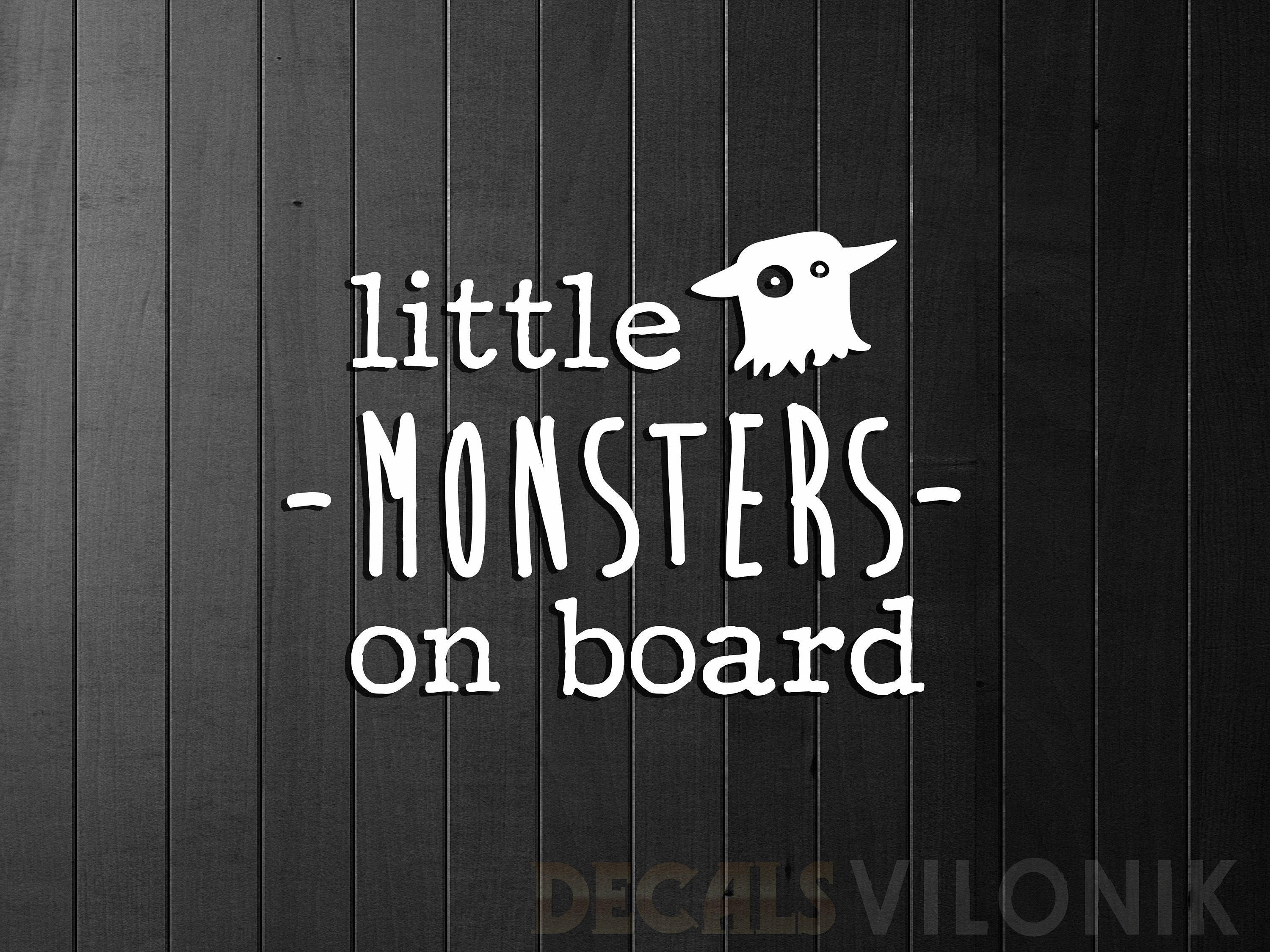 5 Little Monsters: Vinyl Character Water Bottle Decals