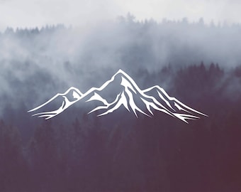 VINYL DECAL MOUNTAIN, Peak, Travel, Adventures, Car Window Decal, Car Sticker, Water Bottle Mug Tablet iPad Laptop MacBook Apple Decal